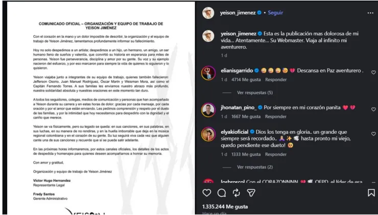 muere yeison jiménez
