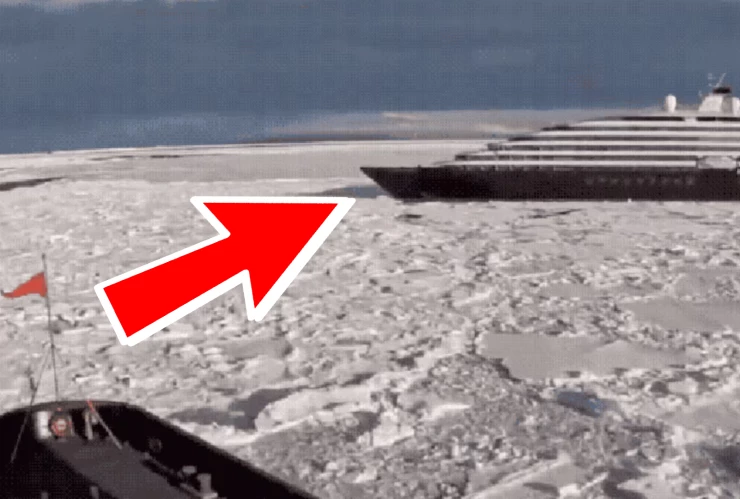 VIDEO_ ¡IMPACTANTE! Crucero con 200 pasajeros queda atrapado en el hielo de la Antártica; así lo liberaron.webp