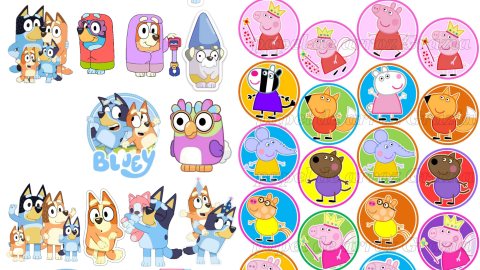 Bluey y Peppa Pig