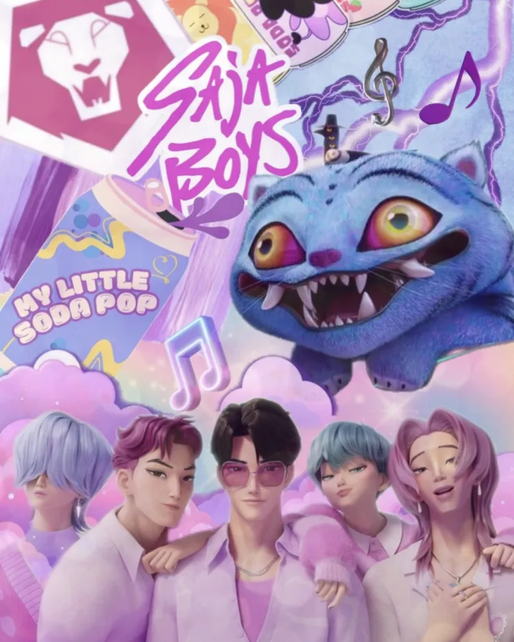 Fondo estilo soda pop Saja Boys