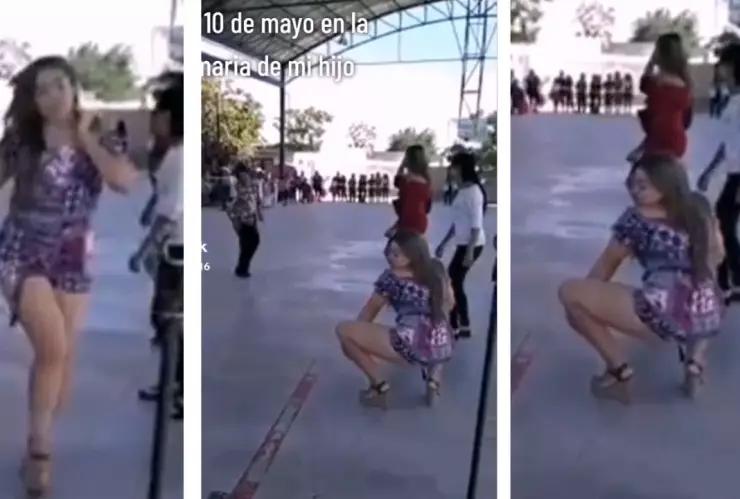 Mamá perrea hasta el suelo en el festival del Día de las Madres en la escuela de su hijo