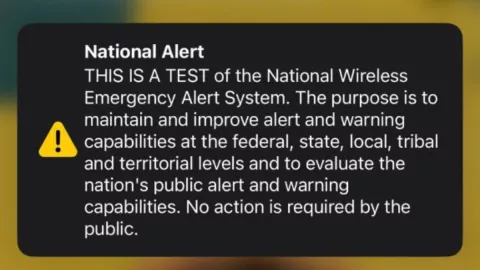 Mensaje de alerta de emergencias que Estados Unidos mandó hoy 4 de octubre 2023