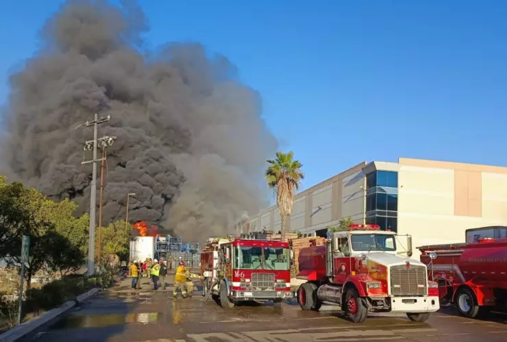 Se registra incendio en maquiladora del Parque Industrial Pacífico