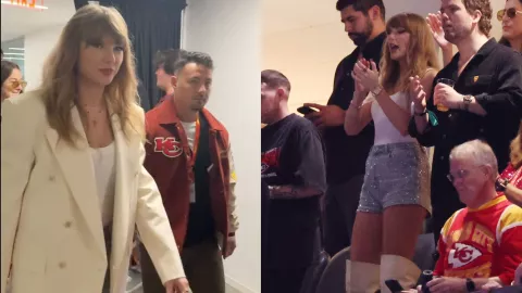 Super Bowl 2025 Taylor Swift llega para apoyar a Kansas City Chiefs con impresionante look