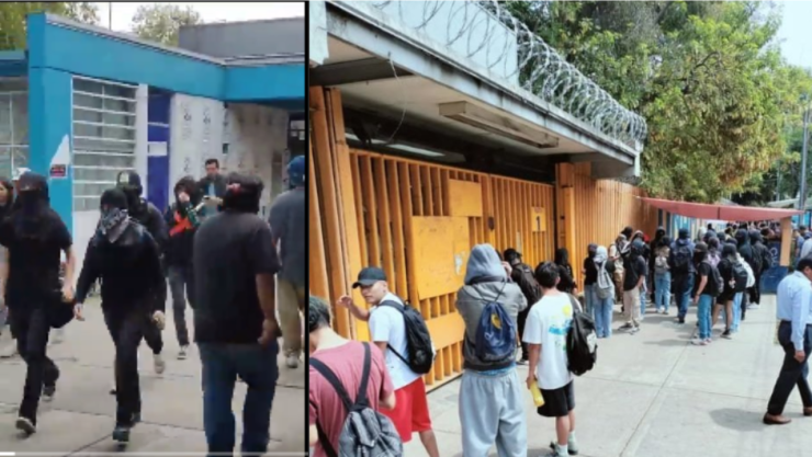 Encapuchados tomaron las instalaciones del CCH Vallejo UNAM