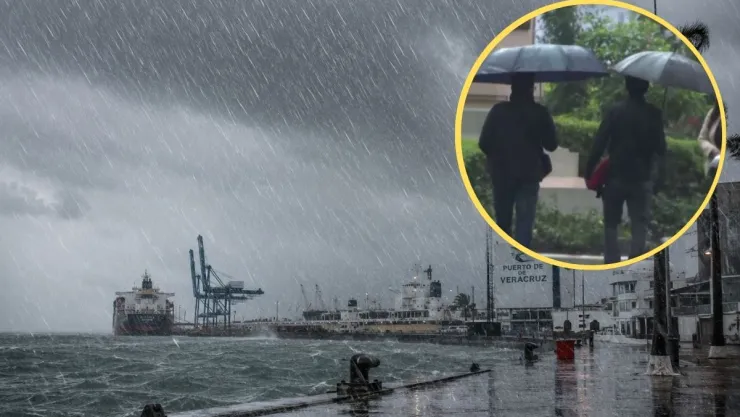 Clima con tormenta en Veracruz