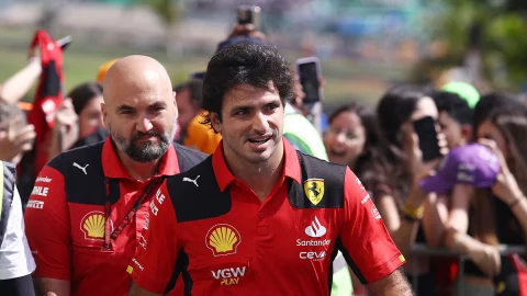 Carlos Sainz con la escudería Ferrari