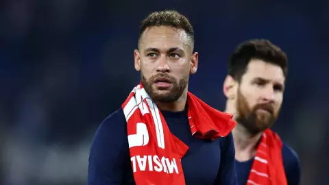 Neymar y Lionel Messi con el PSG