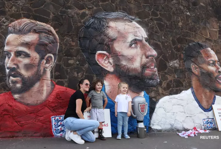 Gareth Southgate en un mural