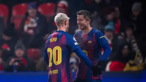 Dani Olmo Lewandowski Barcelona