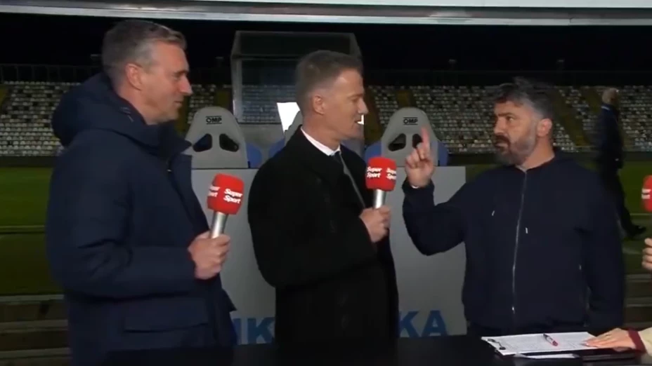 Gennaro Gattuso encara a analista ¡en plena transmisión en vivo!