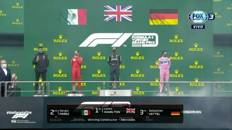 Checo Pérez queda en segundo lugar