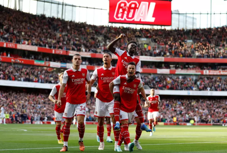 Celebraci&oacute;n de gol del Arsenal