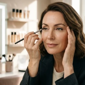 Cómo usar eyeliner en gel para mujeres de 40 a 50 años