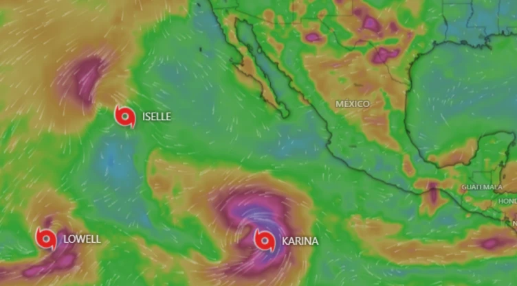 Se forman las tormentas tropicales Karina y Lowell en el Pacífico; trayectoria y distancia de México