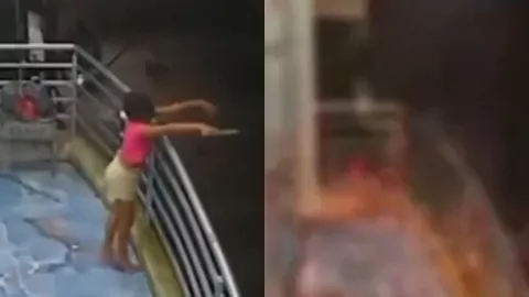 VIDEO | ¡IMÁGENES SENSIBLES! Niña sufre una descarga eléctrica mientras jugaba y genera una explosión