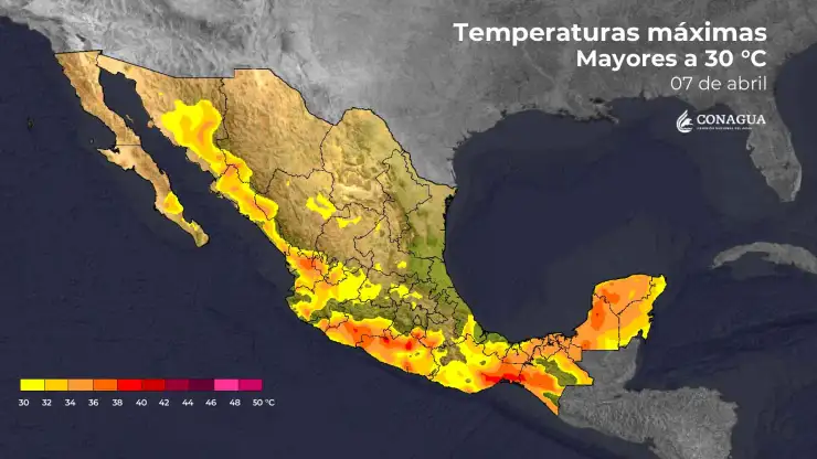 Clima en México 8 de abril