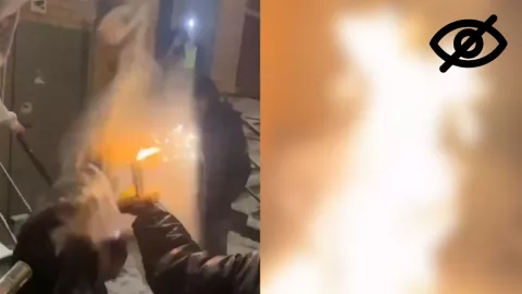 Broma de cumpleaños provoca incendio y queda registrada en video