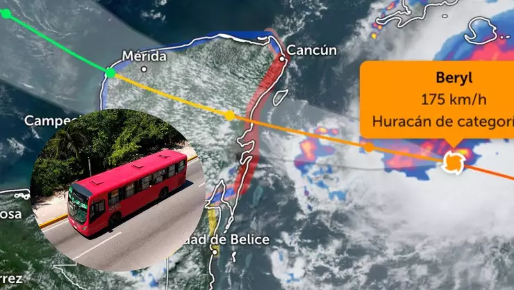 ¡Atención cancunenses! Así funcionará el transporte público hoy en Cancún por Beryl.jpg