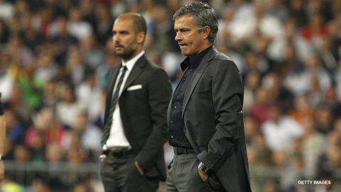 Guardiola y José Mourinho