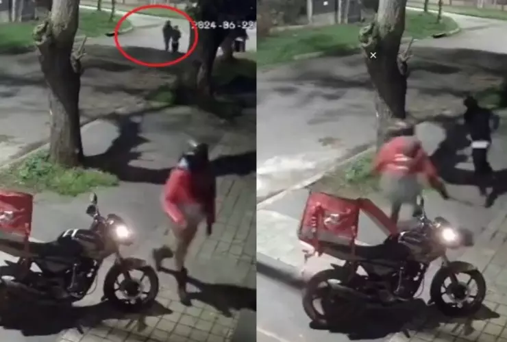 Repartidor de comida se defiende con un machete para no ser asaltado