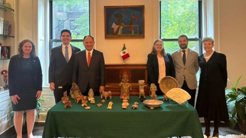 Estados Unidos regresa piezas arqueológicas a México