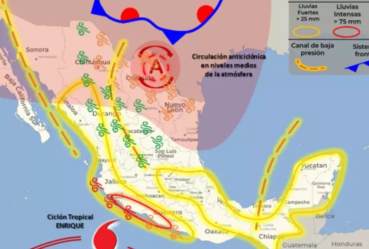 clima mexico 26 de junio
