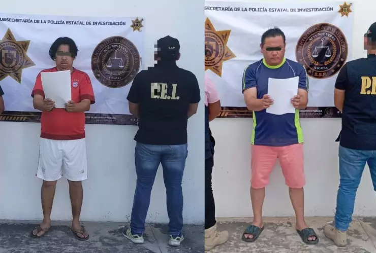 Detienen a tres sujetos por asociación delictuosa a una mujer en Mérida