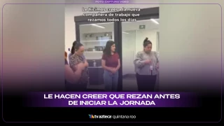 Le hacen creer que rezan antes de iniciar la jornada y su reacción se vuelve viral