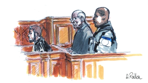 Imagen del juicio Joel Le Scouarnec en Francia.