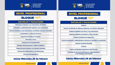 Preinscripciones UAS bloque C