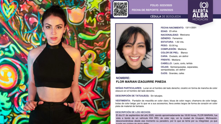 Desaparece la influencer Marian Izaguirre.