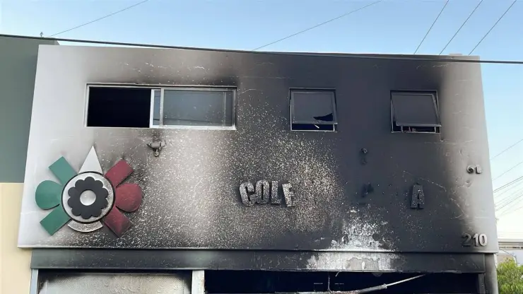 Colegio Aztecas incendiado en Culiacán, Sinaloa