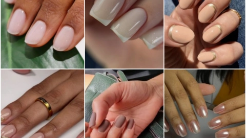 uñas minimalistas morenas