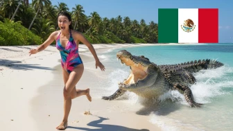 Esta es la playa de México donde es más probable que te salga un cocodrilo, según la IA