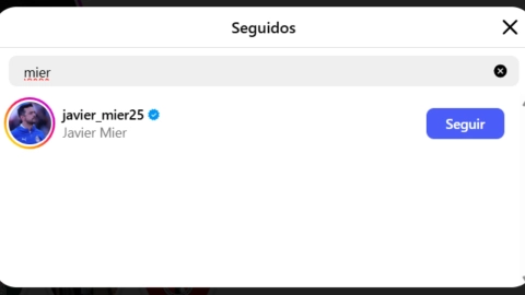 Víctor Guzmán comenzó a seguir a Mier en Instagram