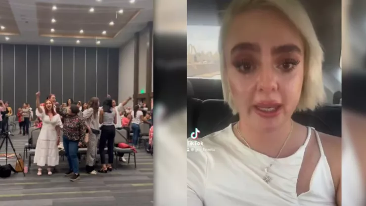 Activista agregida en evento de Alma Alcaraz