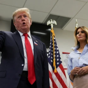 Donald Trump vota anticipadamente en las elecciones intermedias