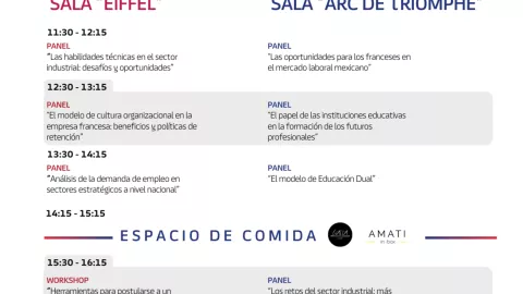 La agenda del evento Francia Recluta