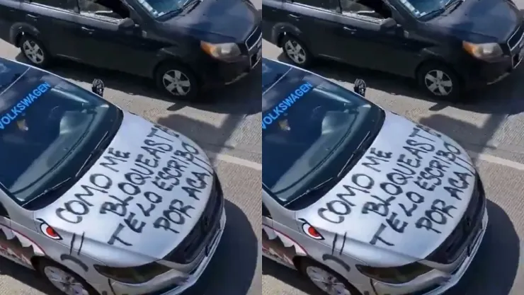 VIDEO | ¡Lo pagó caro! Señalan a joven de infiel y le pintan su auto en forma de venganza