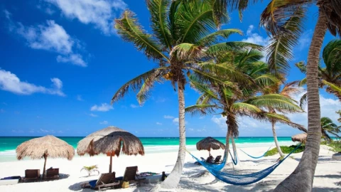 Imagen de una playa de Cancún.