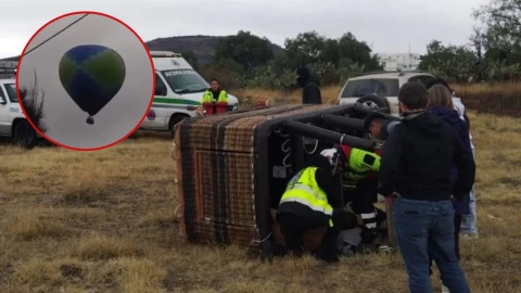 Accidente en globo aerostático en Axapusco, Edomex