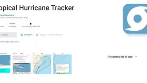 Aplicación móvil para ver huracanes en vivo y en tiempo real