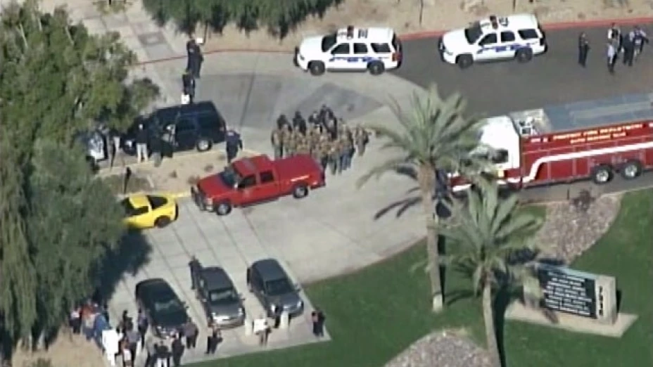 Escena de la balacera en Phoenix, Arizona