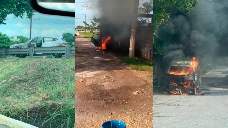 ¡ALERTA! Habitantes reportan incendios de diversos vehículos en Villahermosa, Tabasco