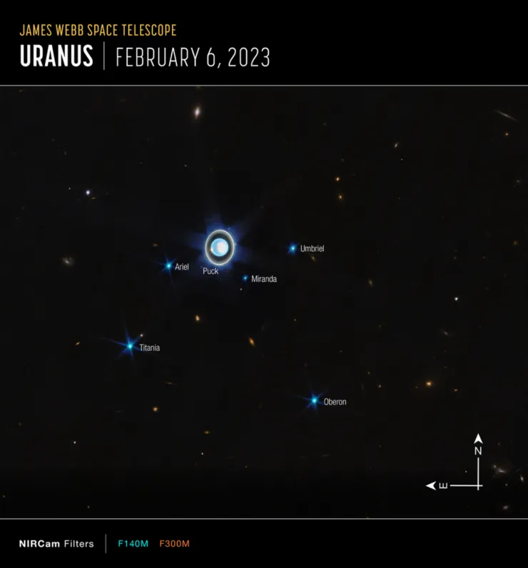 NASA comparte foto detallada del planeta Urano