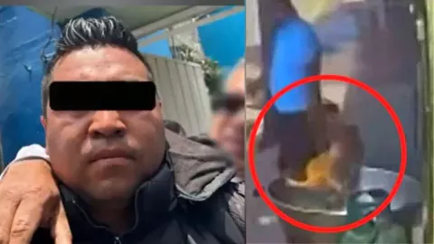 Hombre aventó a un perro a un cazo