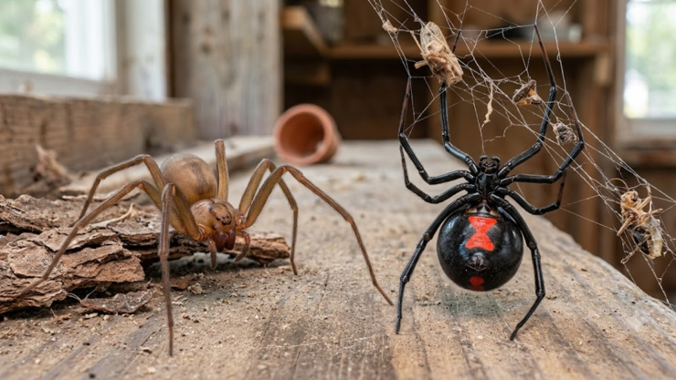 ¿Cómo distinguir la araña violinista y la viuda negra?