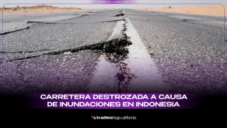 Aceh, Sumatra: inundaciones y deslizamientos dejan carretera destrozada