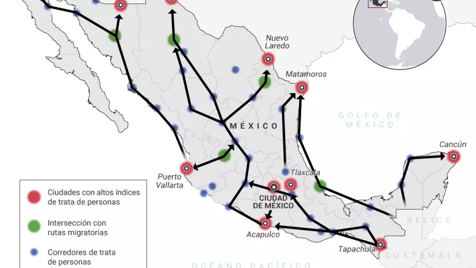 Trata de personas en México estudio revela cuáles son las ciudades con mayor índice